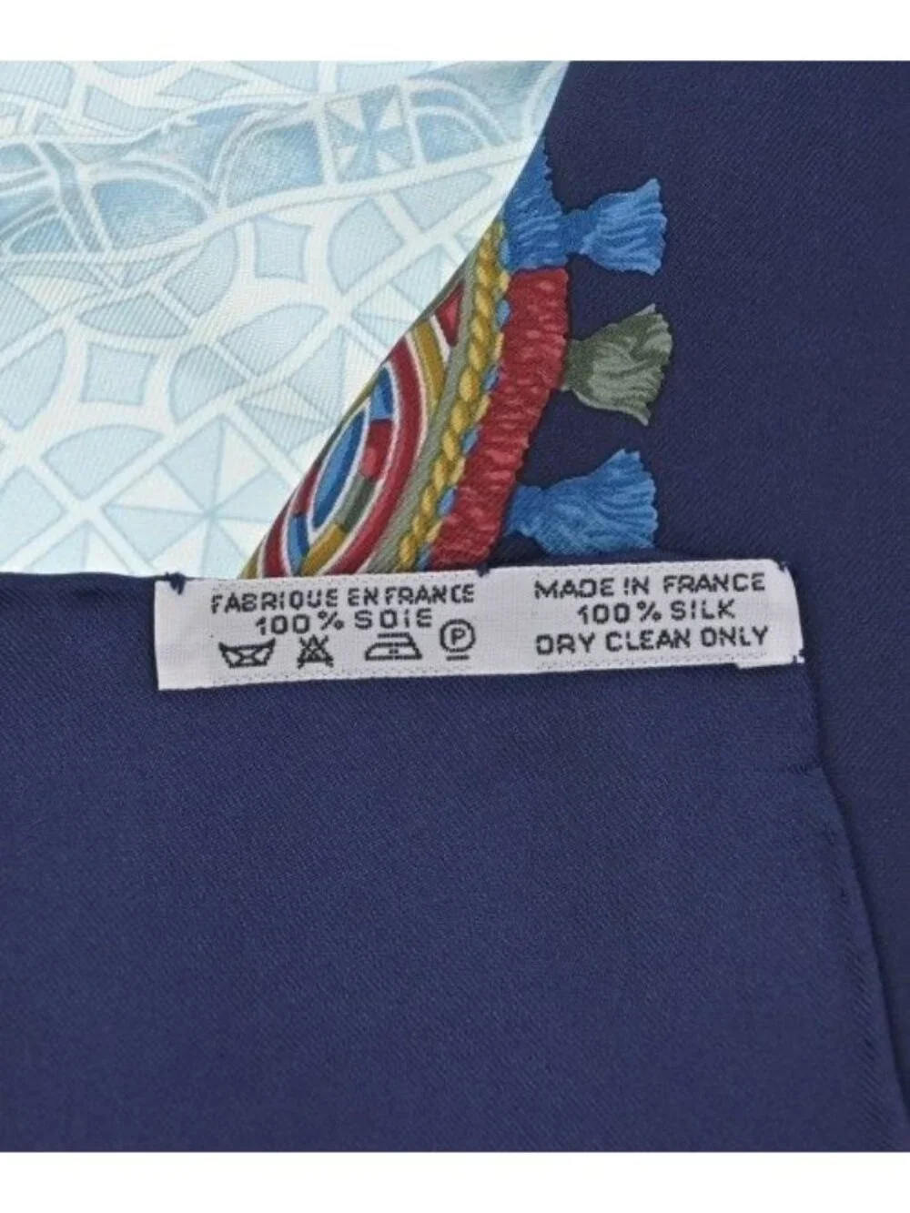 Hermes Bandana Scarf Navy